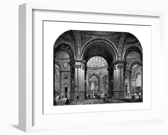 Interior of St Paul's Cathedral, London, Second Design, 17th Century-Christopher Wren-Framed Giclee Print