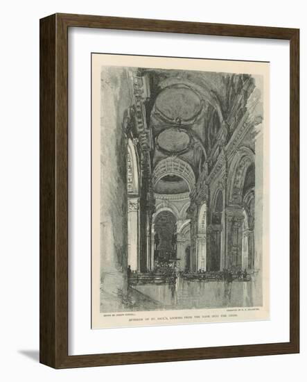 Interior of St Paul's Cathedral-Joseph Pennell-Framed Giclee Print