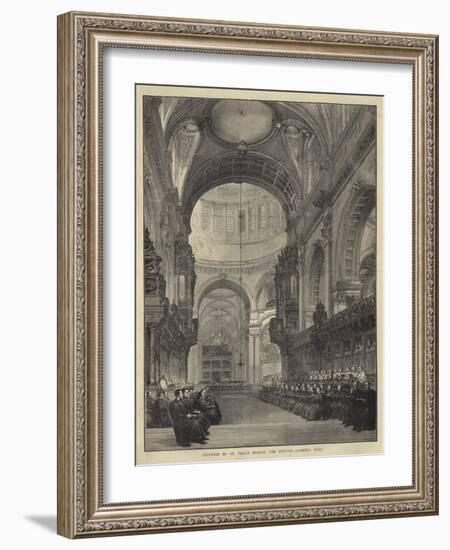 Interior of St Paul's During the Service, Looking West-null-Framed Giclee Print