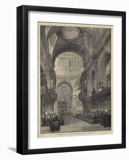 Interior of St Paul's During the Service, Looking West-null-Framed Giclee Print