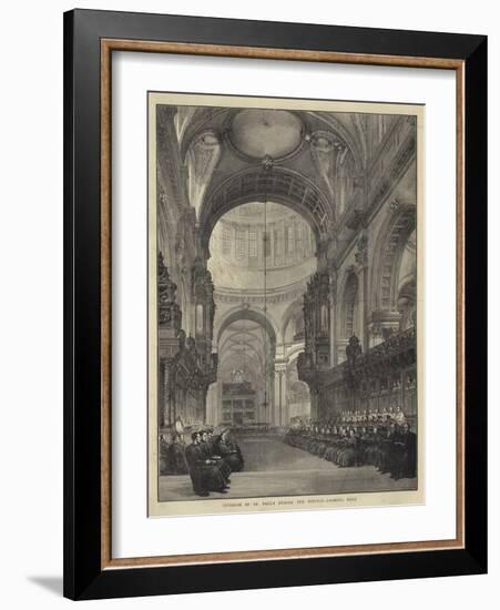 Interior of St Paul's During the Service, Looking West-null-Framed Giclee Print
