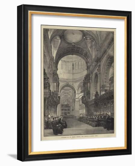 Interior of St Paul's During the Service, Looking West-null-Framed Giclee Print