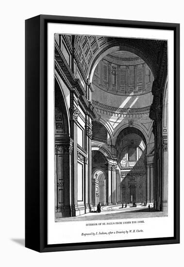 Interior of St Paul's from under the Dome, 1843-J Jackson-Framed Premier Image Canvas