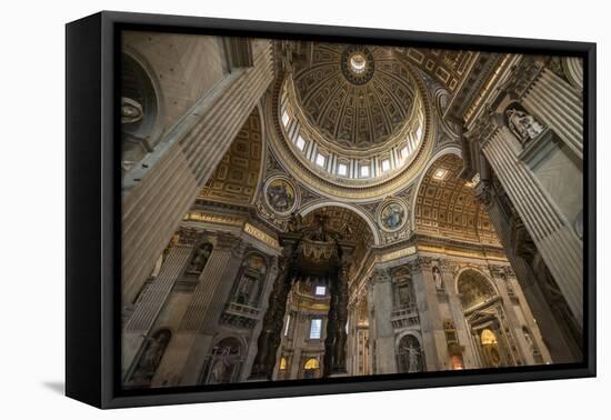 Interior of St. Peter's Basilica, the Vatican City, Vatican, Rome, Lazio, Italy, Europe-Ben Pipe-Framed Premier Image Canvas