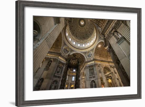 Interior of St. Peter's Basilica, the Vatican City, Vatican, Rome, Lazio, Italy, Europe-Ben Pipe-Framed Photographic Print