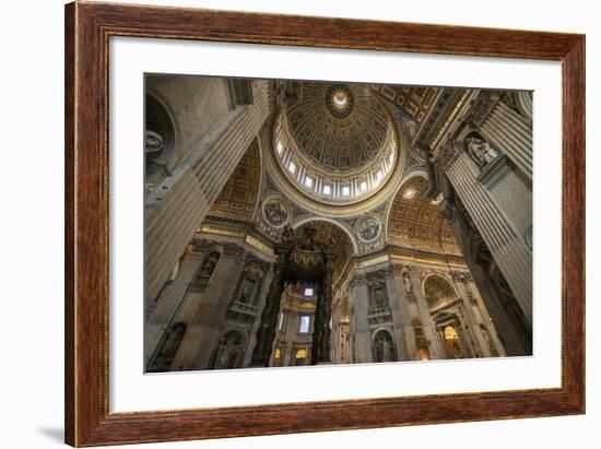 Interior of St. Peter's Basilica, the Vatican City, Vatican, Rome, Lazio, Italy, Europe-Ben Pipe-Framed Photographic Print