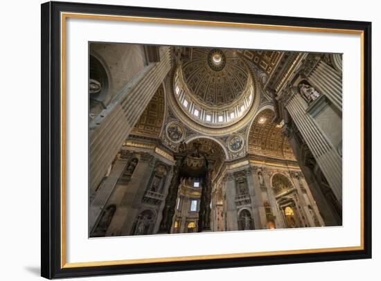 Interior of St. Peter's Basilica, the Vatican City, Vatican, Rome, Lazio, Italy, Europe-Ben Pipe-Framed Photographic Print