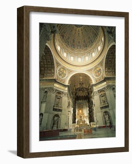 Interior of St.Peter's Basilica, the Vatican, Rome, Lazio, Italy, Europe-Richardson Rolf-Framed Photographic Print