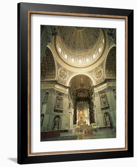 Interior of St.Peter's Basilica, the Vatican, Rome, Lazio, Italy, Europe-Richardson Rolf-Framed Photographic Print