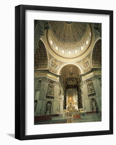 Interior of St.Peter's Basilica, the Vatican, Rome, Lazio, Italy, Europe-Richardson Rolf-Framed Photographic Print