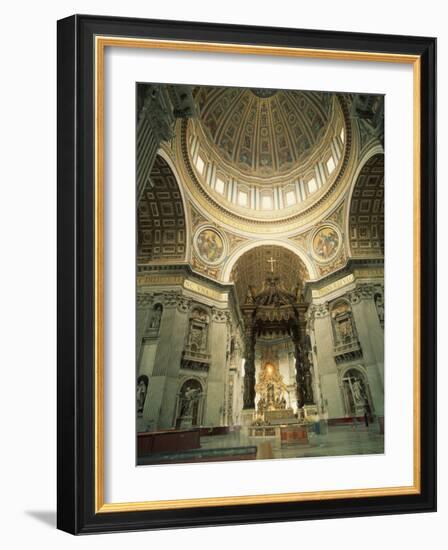 Interior of St.Peter's Basilica, the Vatican, Rome, Lazio, Italy, Europe-Richardson Rolf-Framed Photographic Print