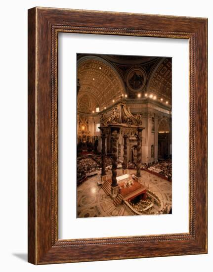 Interior of St Peter's Basilica-Vittoriano Rastelli-Framed Premium Photographic Print