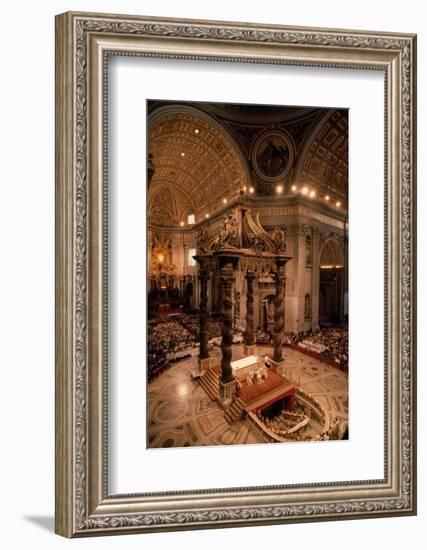 Interior of St Peter's Basilica-Vittoriano Rastelli-Framed Photographic Print