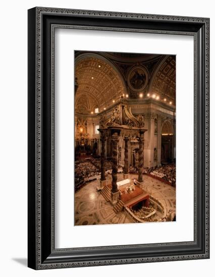 Interior of St Peter's Basilica-Vittoriano Rastelli-Framed Photographic Print