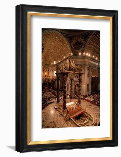 Interior of St Peter's Basilica-Vittoriano Rastelli-Framed Photographic Print