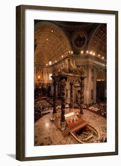 Interior of St Peter's Basilica-Vittoriano Rastelli-Framed Photographic Print