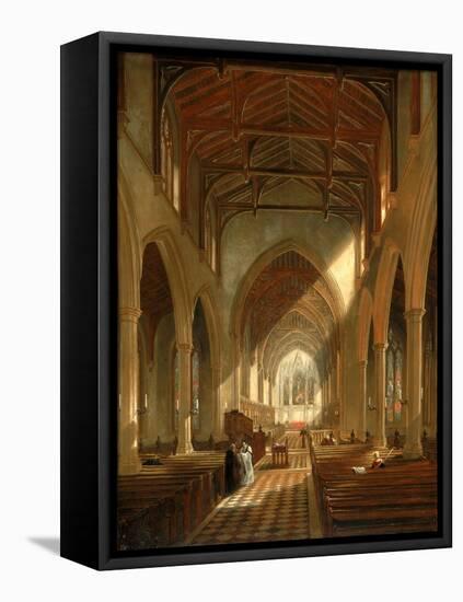 Interior of St. Peter's Church, Newcastle Upon Tyne-John Wilson Carmichael-Framed Premier Image Canvas