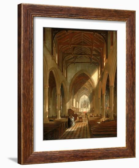 Interior of St. Peter's Church, Newcastle Upon Tyne-John Wilson Carmichael-Framed Giclee Print