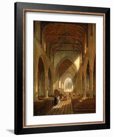 Interior of St. Peter's Church, Newcastle Upon Tyne-John Wilson Carmichael-Framed Giclee Print