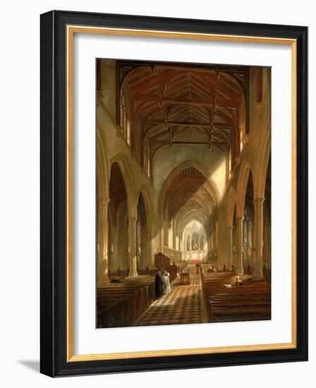 Interior of St. Peter's Church, Newcastle Upon Tyne-John Wilson Carmichael-Framed Giclee Print
