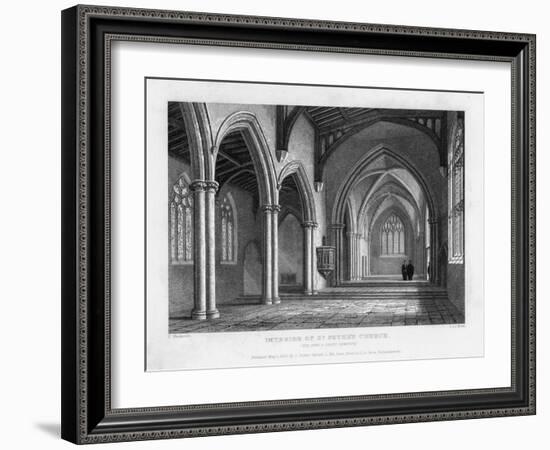 Interior of St Peter's Church, Oxford, 1833-John Le Keux-Framed Giclee Print
