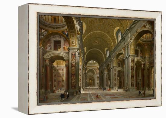 Interior of St. Peter's, Rome, 1731-Giovanni Paolo Pannini-Framed Premier Image Canvas