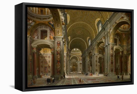 Interior of St. Peter's, Rome, 1731-Giovanni Paolo Pannini-Framed Premier Image Canvas