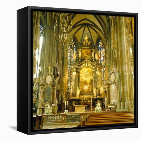 Interior of St. Stephan's Cathedral, Vienna, Austria-Christopher Rennie-Framed Premier Image Canvas
