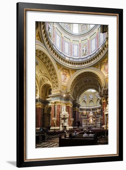 Interior of St. Stephen's Basilica (Szent Istvan-Bazilika), Budapest, Hungary, Europe-Ben Pipe-Framed Photographic Print