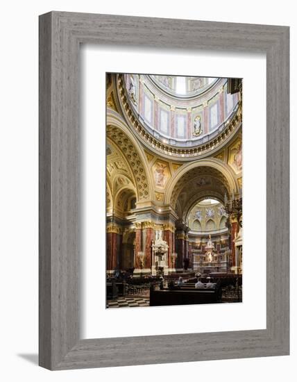 Interior of St. Stephen's Basilica (Szent Istvan-Bazilika), Budapest, Hungary, Europe-Ben Pipe-Framed Photographic Print