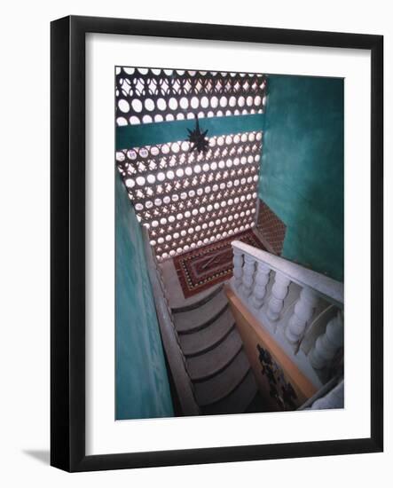 Interior of Stairway and Traditional Mexican Architecture, Puerto Vallarta, Mexico-Merrill Images-Framed Photographic Print