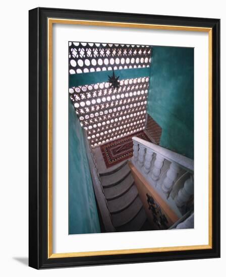 Interior of Stairway and Traditional Mexican Architecture, Puerto Vallarta, Mexico-Merrill Images-Framed Photographic Print