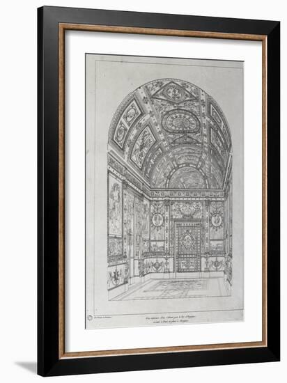 Interior of Study for King of Spain in Paris-Charles Percier-Framed Giclee Print
