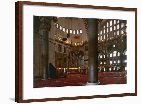 Interior of Suleymaniye Mosque-null-Framed Photographic Print