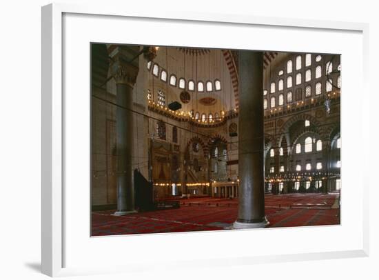 Interior of Suleymaniye Mosque-null-Framed Photographic Print