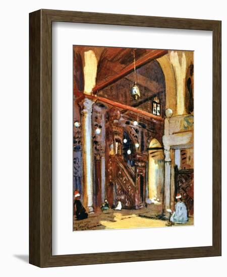 Interior of the Al-Mu'Ayyad Mosque, Cairo, Egypt, 1928-Louis Cabanes-Framed Giclee Print