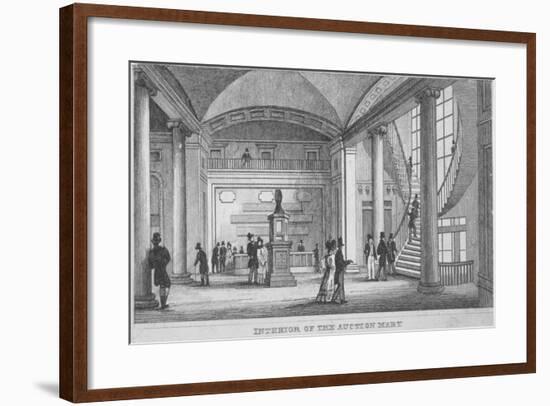Interior of the Auction Mart in Bartholomew Lane, City of London, 1835-null-Framed Giclee Print
