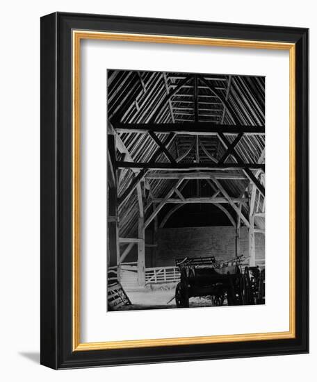 Interior of the Barley Barn at Cressing Temple-null-Framed Photographic Print