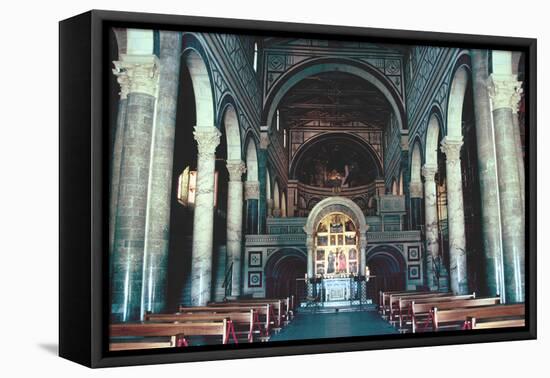 Interior of the Basilica of San Miniato Al Monte, Florence, Italy-Peter Thompson-Framed Premier Image Canvas