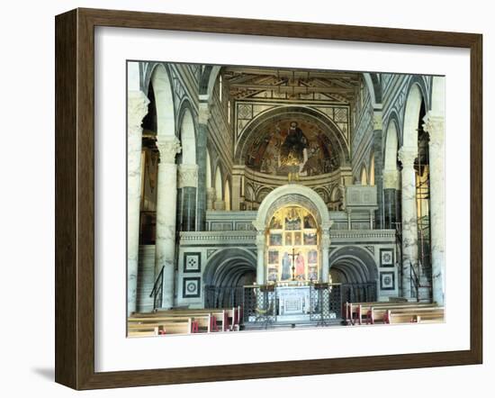 Interior of the Basilica of San Miniato Al Monte, Florence, Italy-Peter Thompson-Framed Photographic Print