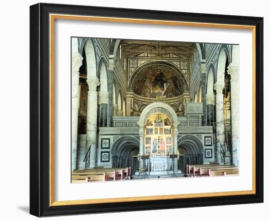 Interior of the Basilica of San Miniato Al Monte, Florence, Italy-Peter Thompson-Framed Photographic Print