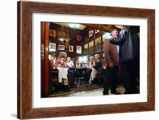 Interior of the Black Horse Pub, Preston, Lancashire-Peter Thompson-Framed Photographic Print
