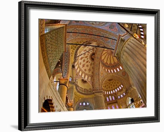 Interior of the Blue Mosque, Istanbul, Turkey-Joe Restuccia III-Framed Photographic Print