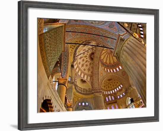 Interior of the Blue Mosque, Istanbul, Turkey-Joe Restuccia III-Framed Photographic Print