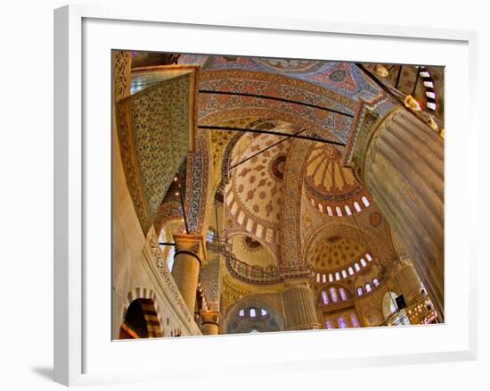Interior of the Blue Mosque, Istanbul, Turkey-Joe Restuccia III-Framed Photographic Print