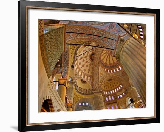 Interior of the Blue Mosque, Istanbul, Turkey-Joe Restuccia III-Framed Photographic Print