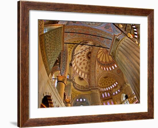 Interior of the Blue Mosque, Istanbul, Turkey-Joe Restuccia III-Framed Photographic Print