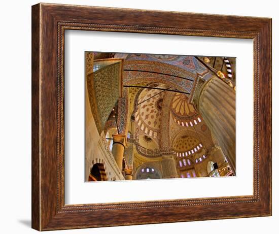 Interior of the Blue Mosque, Istanbul, Turkey-Joe Restuccia III-Framed Photographic Print