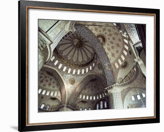 Interior of the Blue Mosque (Sultan Ahmet Mosque), Unesco World Heritage Site, Istanbul, Turkey-John Henry Claude Wilson-Framed Photographic Print