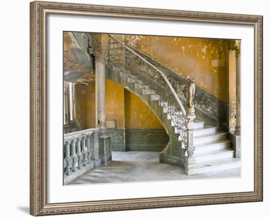 Interior of the Building in Havana Centro, Havana, Cuba, West Indies, Central America-Lee Frost-Framed Photographic Print